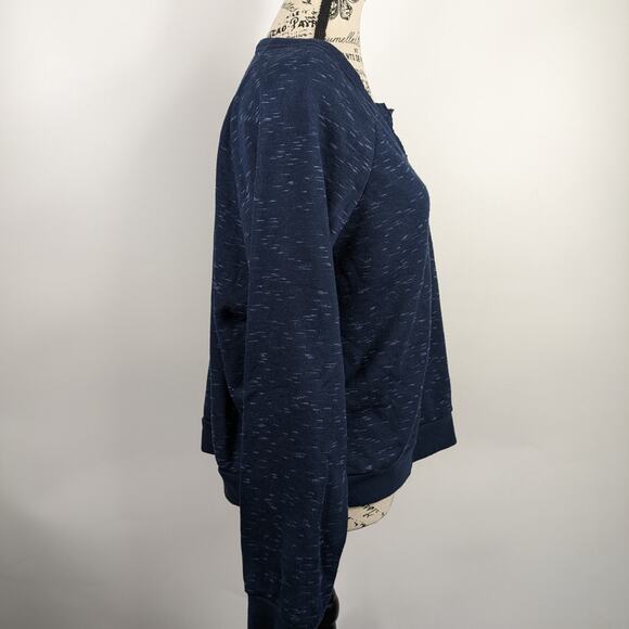 Womens Large V-Neck Sweater Stars Above Cozy Long Sleeve Baggy Comfy Crop - Picture 4 of 9